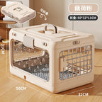 Portable Folding Transparent Travel Pet Carrier Suitcase for Cats Dogs