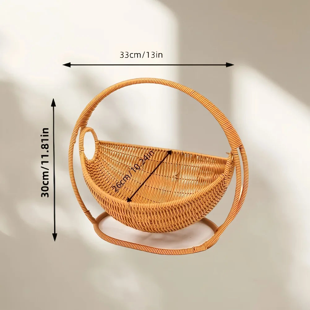 Rattan Design Hanging Cat Hammock Bed with Bracket