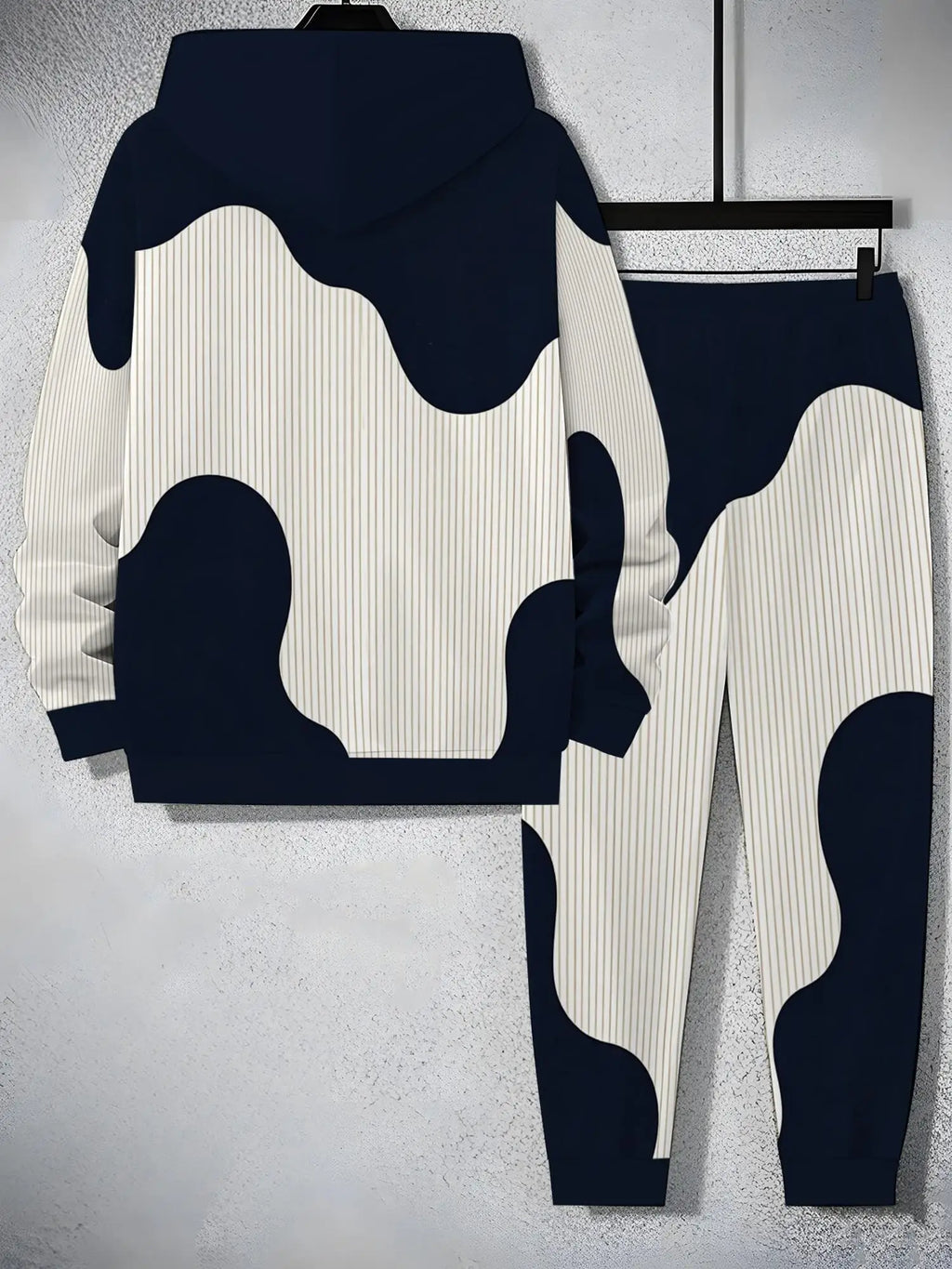 Men's 3D Pattern Printed Hoodie and Pants Two-Piece Set