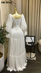 Women's Strapless Long Sleeve Belted Maxi Dress