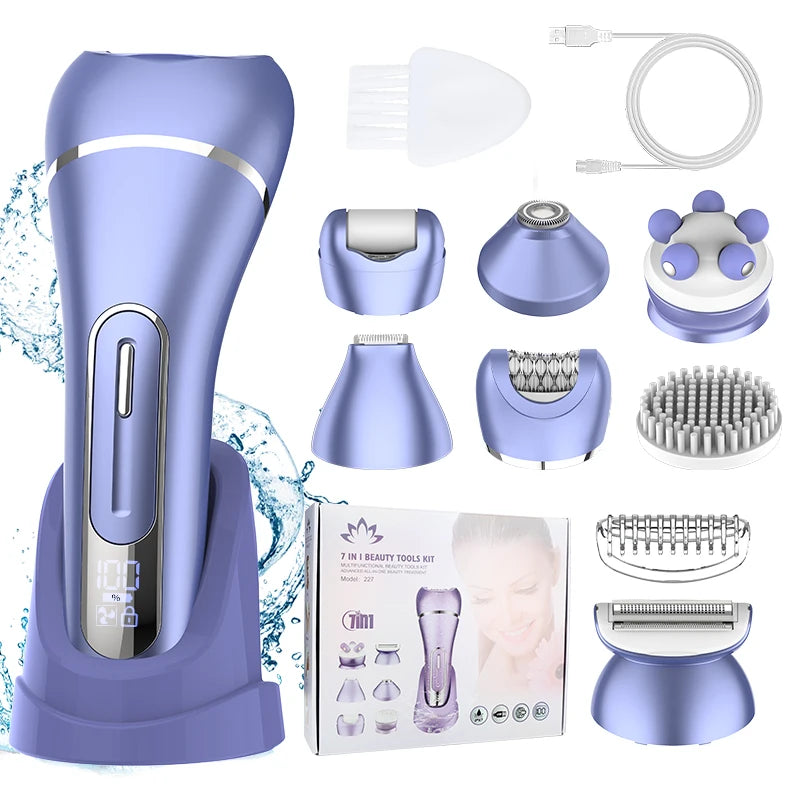 Women 7-in-1 Multifunction Electric Epilator Shaver Trimmer 227