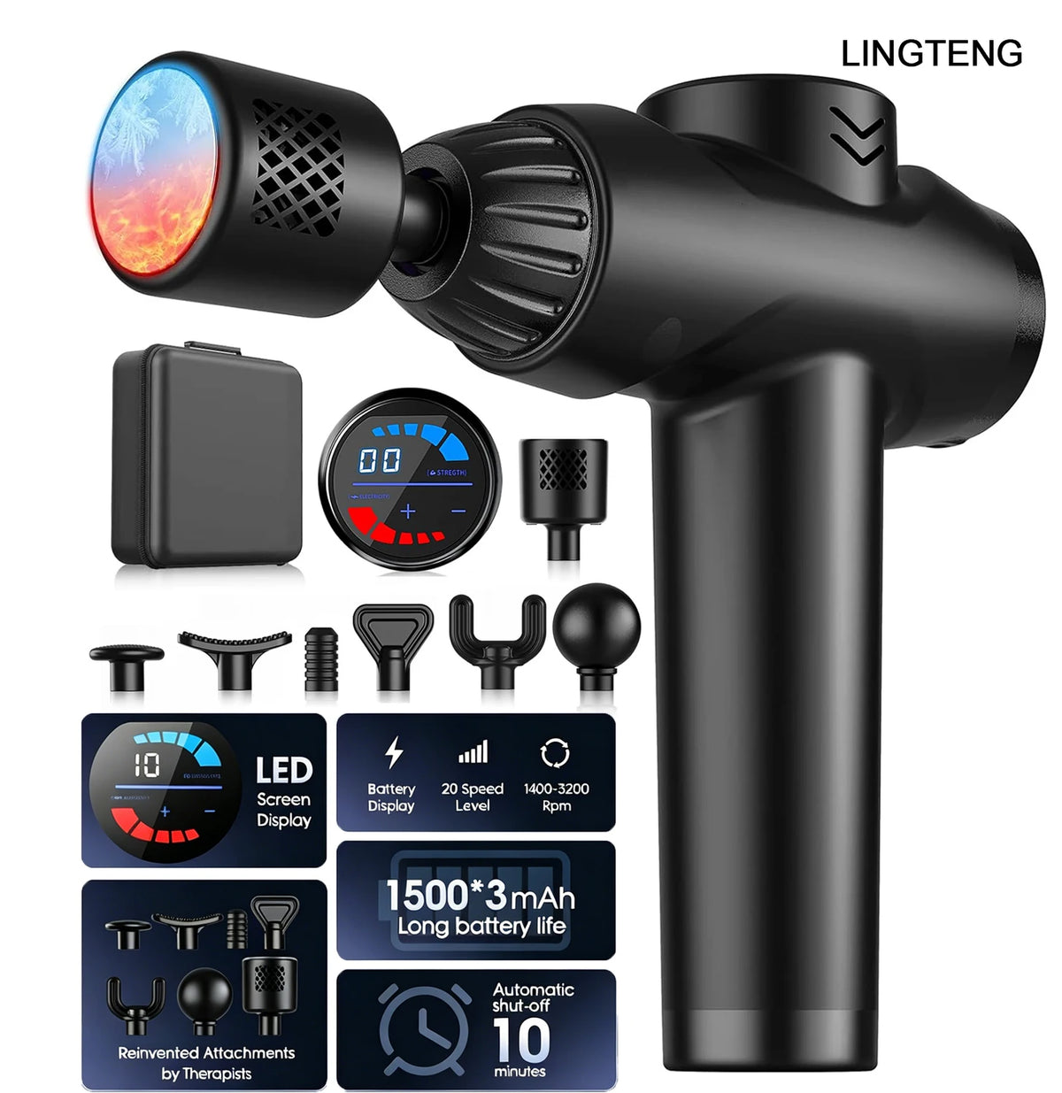 Hot and Cold Deep Tissue Muscle Percussion Massage Gun