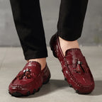 Men's Leather Slip-On Driving Loafers Casual Shoes 06759