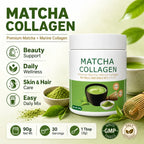 Matcha Collagen Powder Marine Collagen Organic Green Tea Drink Mix Gluten Free 30 Servings