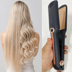 Professional 2-in-1 Hair Straightener and Curling Iron with LCD Display