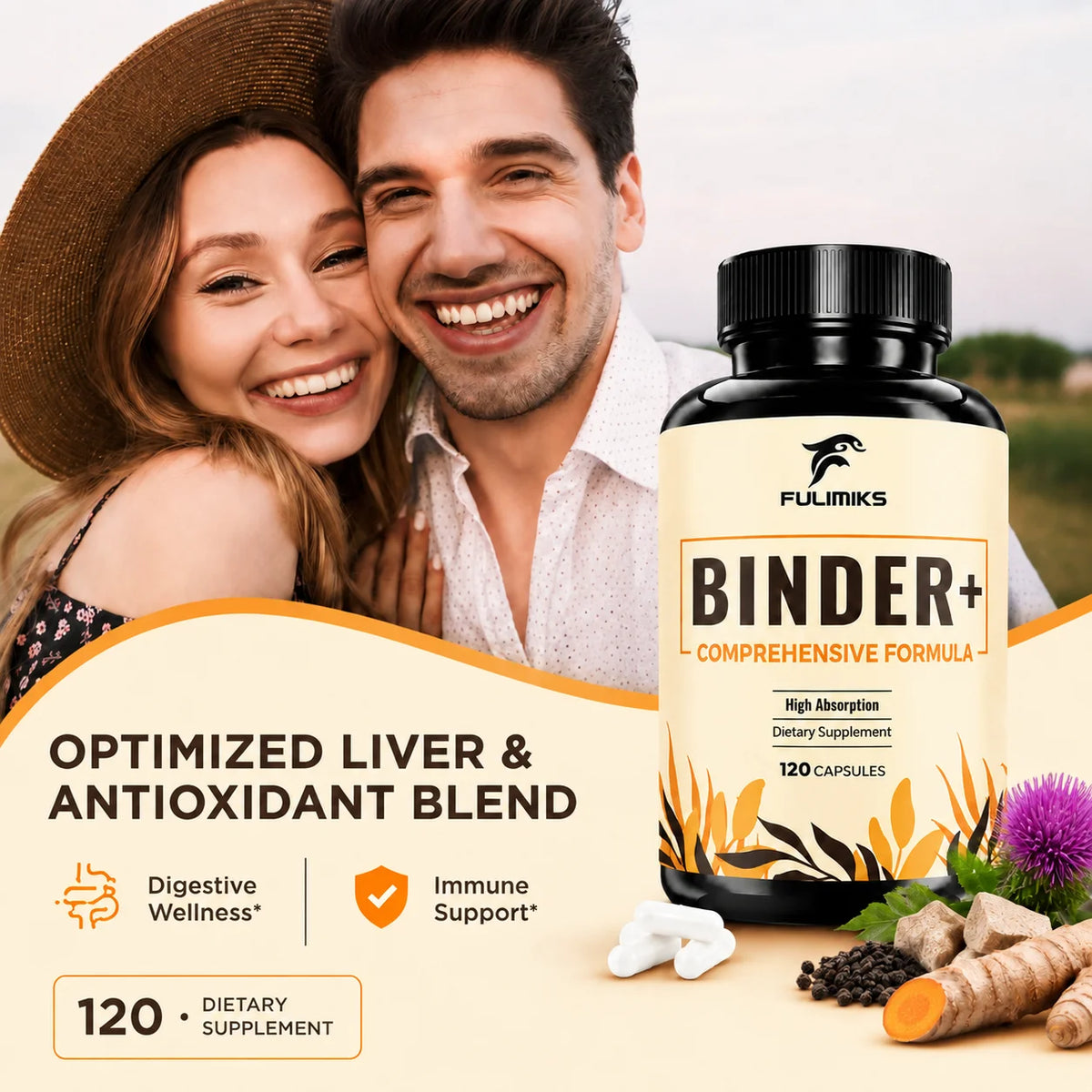 Detox Binder Supplement Zeolite Bentonite Clay Milk Thistle Liver Gut Support