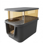 Double Layer Enclosed Cat Litter Box for Cats
