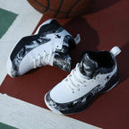 Kids' Basketball Sneakers Thick Sole Non-Slip Lace-Up