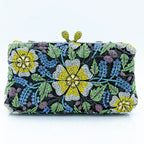 Women's Luxury Floral Rhinestone Evening Clutch Bag