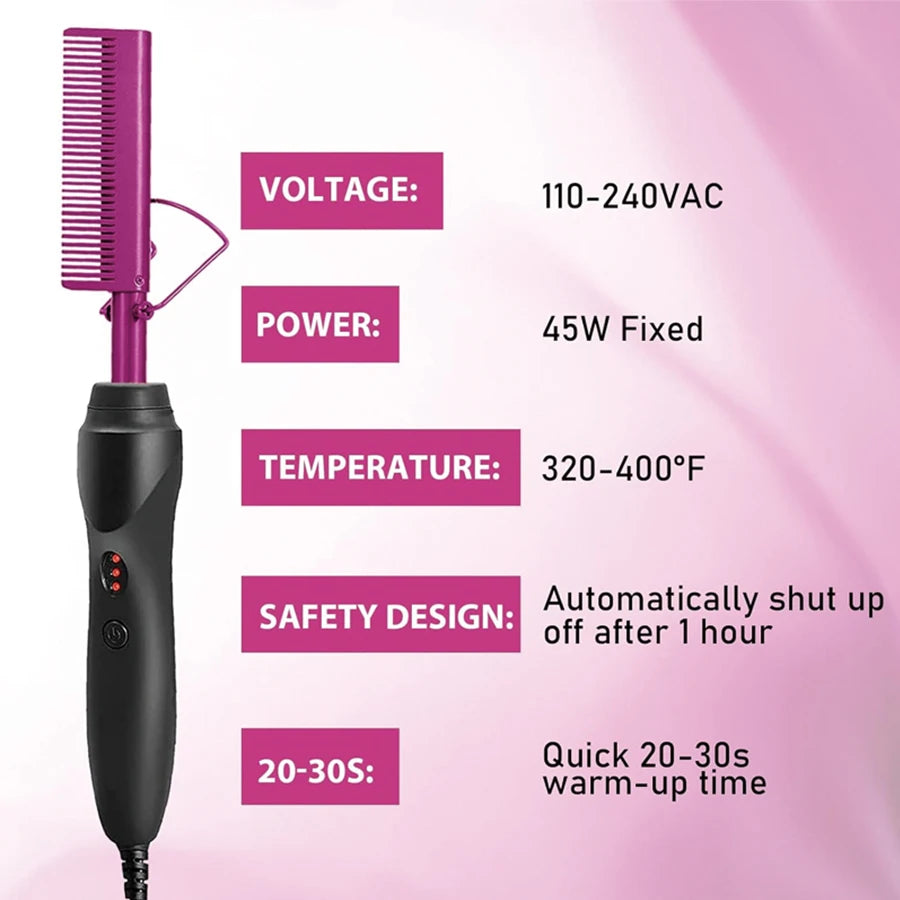 2-in-1 Electric Hot Comb Wig Installation Kit