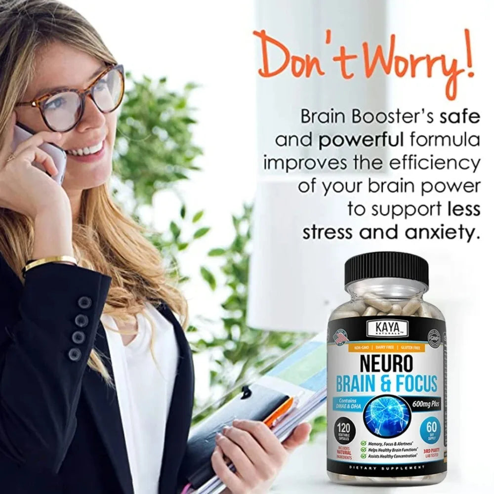 Nootropic Brain Support Supplement Memory Focus Capsules