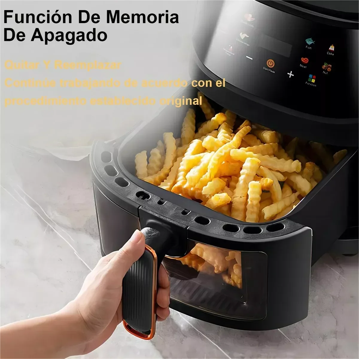 8.5-Quart 1400W Programmable Smart LED Touch Air Fryer with Viewing Window
