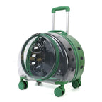 Portable Breathable Rolling Pet Carrier Suitcase for Cats Dogs