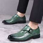 Men's Luxury Monk Strap Pointed Toe Dress Shoes