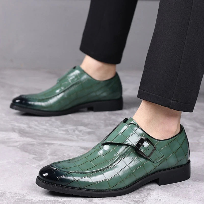 Men's Luxury Monk Strap Pointed Toe Dress Shoes