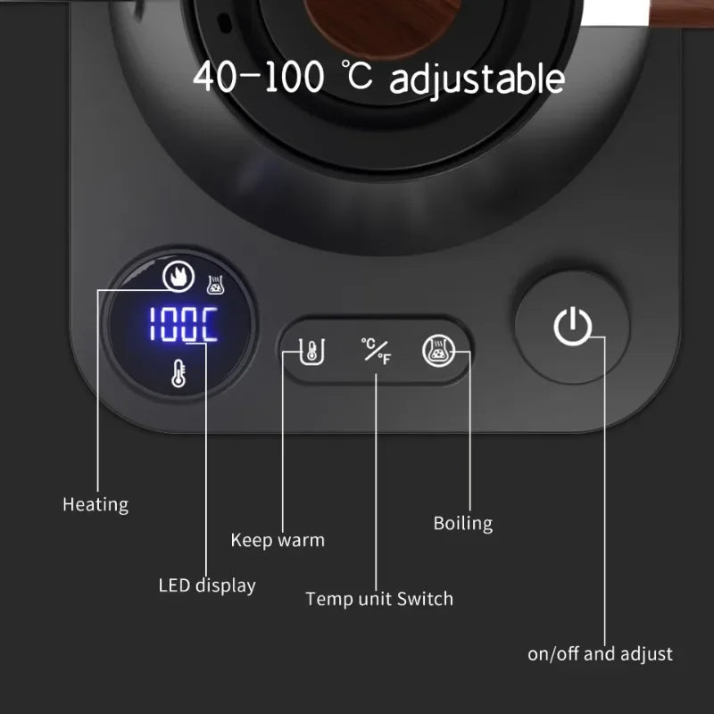 30.4-Oz Electric Gooseneck Temperature Control Kettle