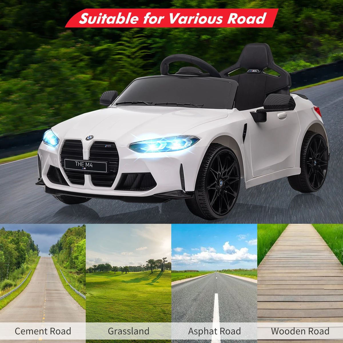 Kids 12V Electric Ride-On Car Toy with Remote Control