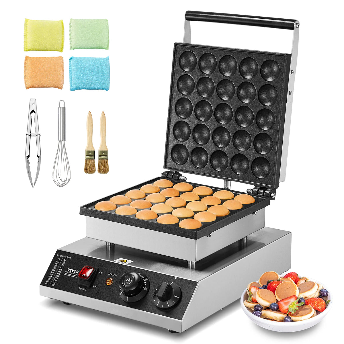 Commercial Electric 25-Piece Mini Dutch Pancake Maker Machine