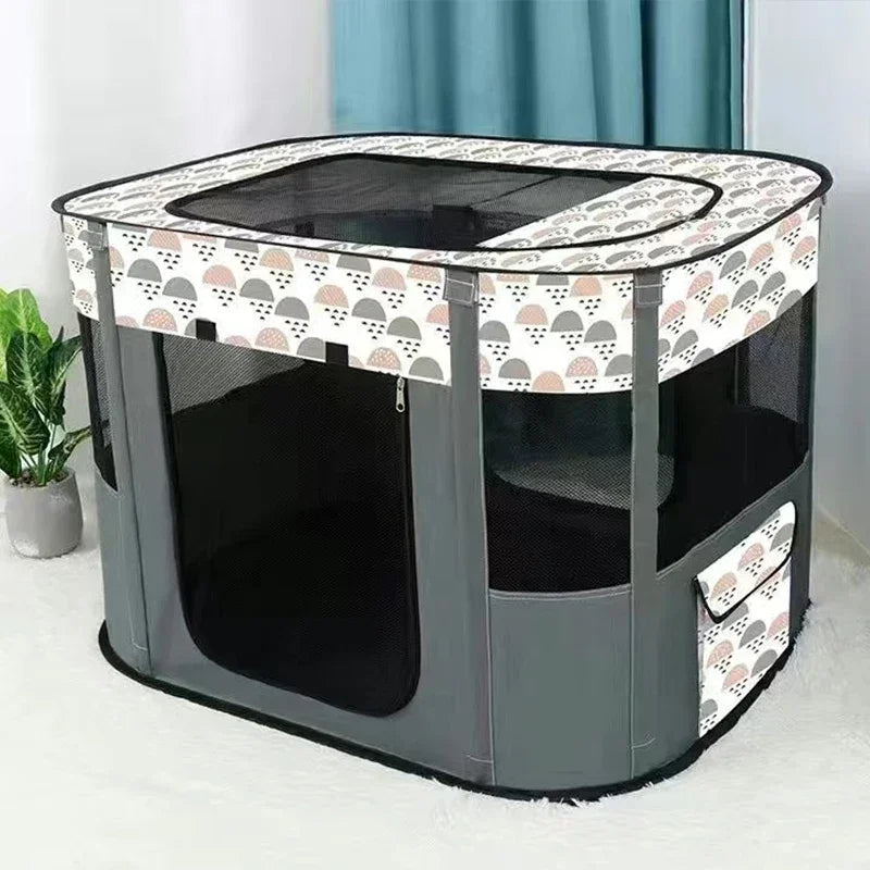 Folding Pet Delivery Room Tent Bed for Cats Dogs