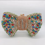 Women's Luxury Rhinestone Bow Wedding Evening Clutch Bag