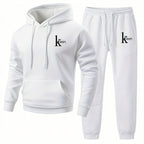 Men's Two-Piece Hooded Sweatshirt and Pants Set