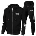 Men's Printed Hooded Two Piece Sweatshirt Set
