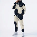Men's 3D Pattern Printed Hoodie and Pants Two-Piece Set