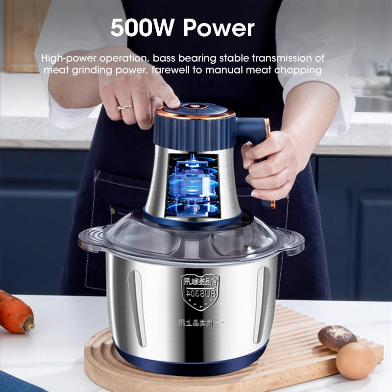 Electric 5-Speed Meat Grinder and Food Processor 5.3 qt 500W