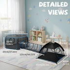 Foldable Pet Tunnel Tent Playpen for Cats Dogs