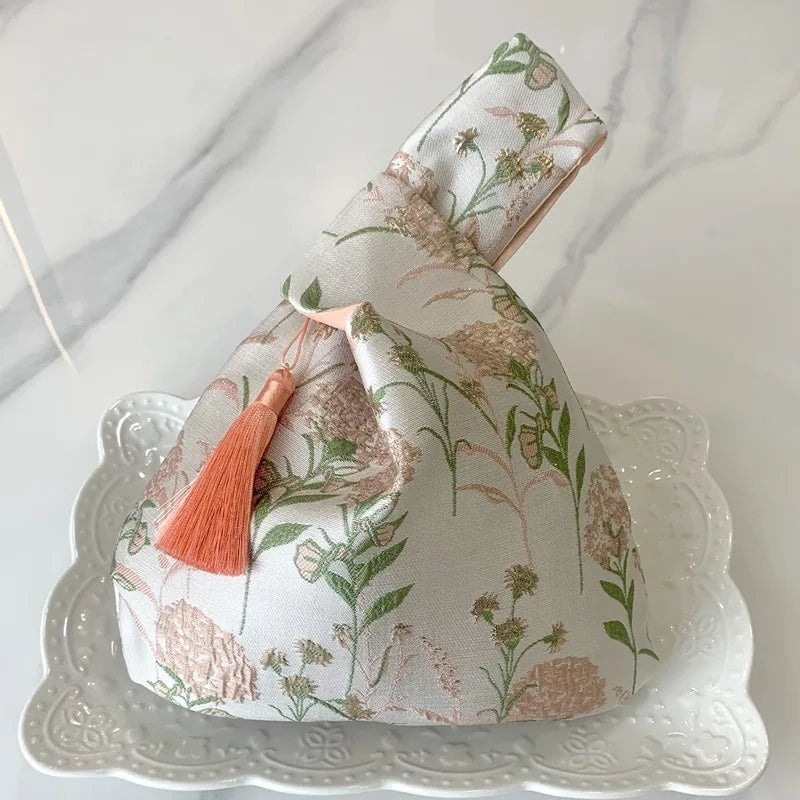 Women's Luxury Embroidered Floral Evening Clutch Bag