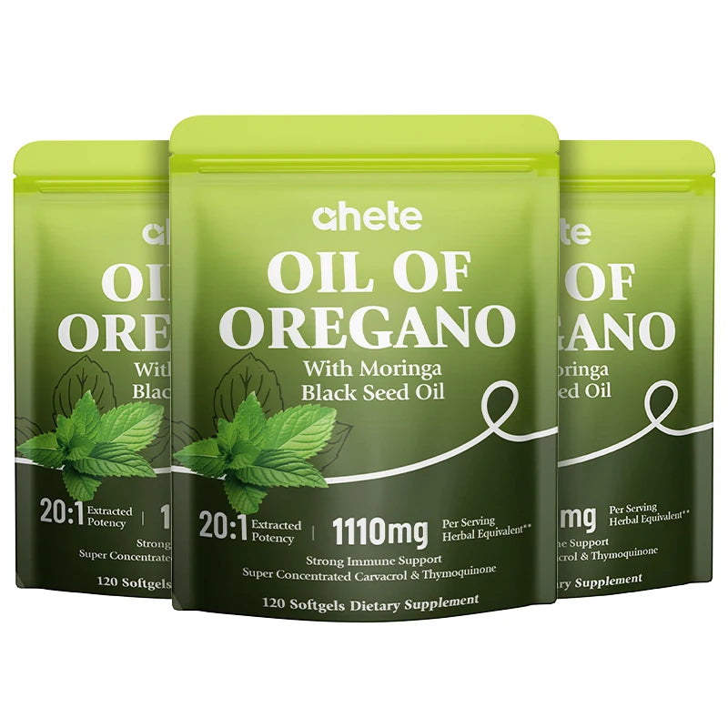 Oil of Oregano with Moringa Black Seed Oil Dietary Supplement Softgels