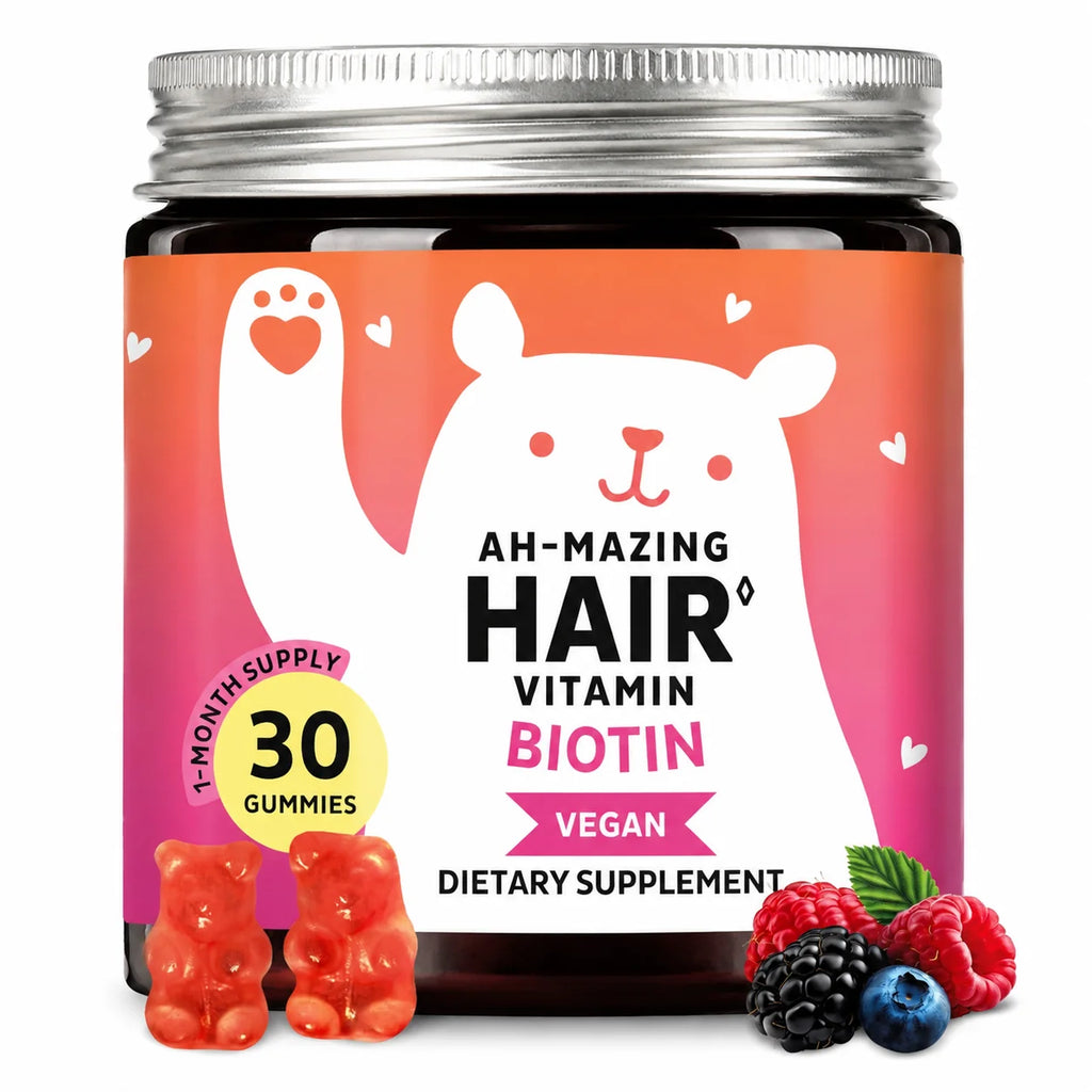 Biotin Gummies 5000 mcg Hair Skin Nails Support Vegan 30 Count