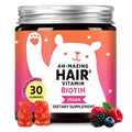 Biotin Gummies 5000 mcg Hair Skin Nails Support Vegan 30 Count