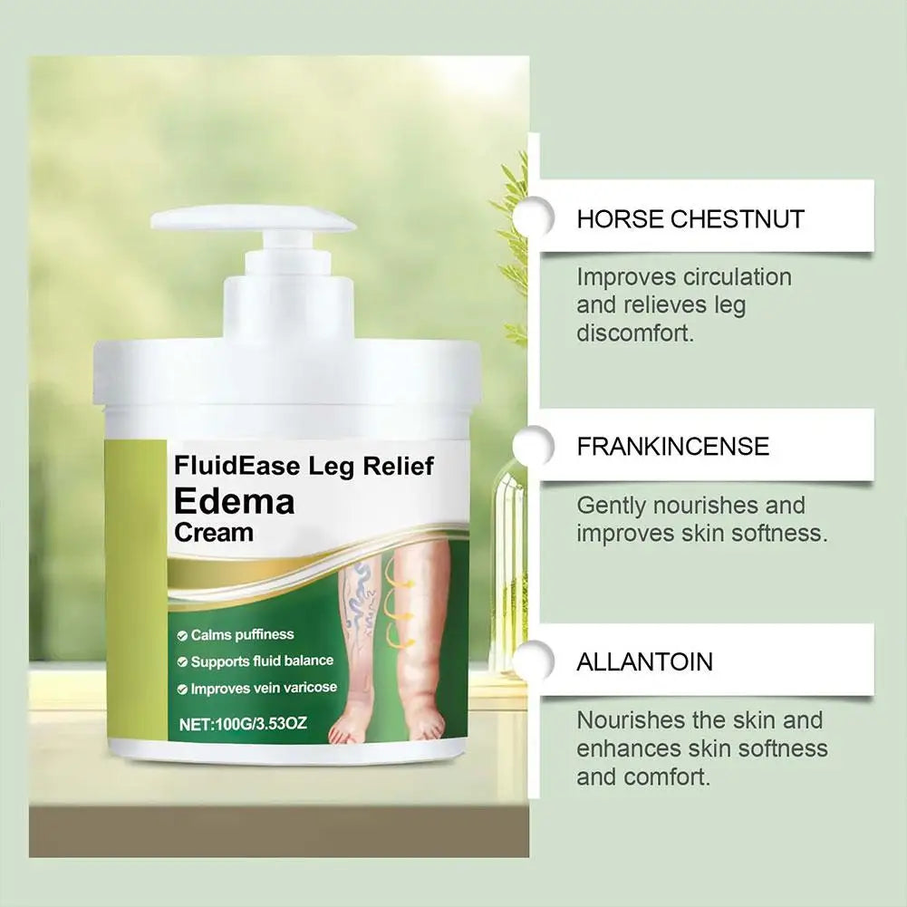 Leg Therapy Edema Care Massage Cream for Women and Men 3.5 oz