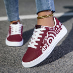 Women's Lightweight PU Skateboard Sneakers