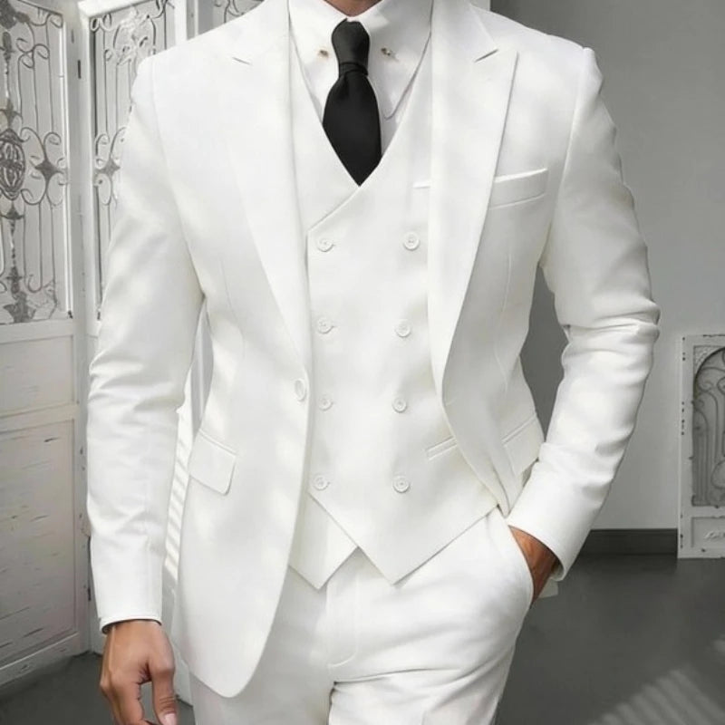 Men's Classic Slim Fit 3-Piece Suit Set