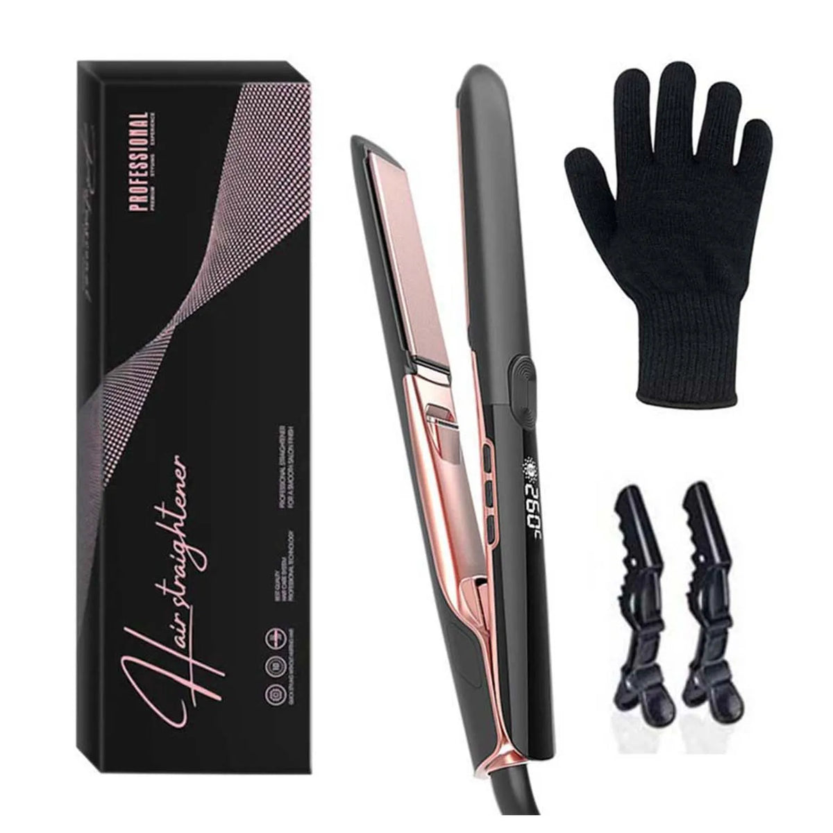 Professional Negative Ion Ceramic Flat Iron Hair Straightener