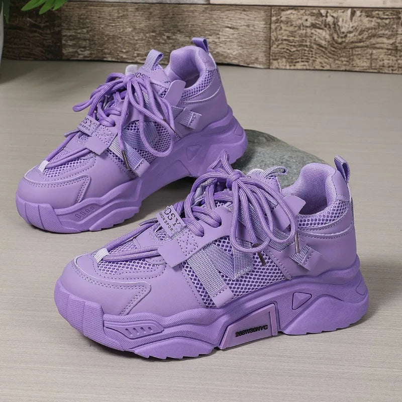 Women's Breathable Mesh Platform Sneakers
