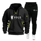 Men's Windproof Hoodie and Pants Two Piece Set