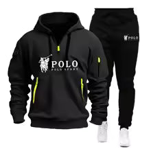 Men's Windproof Hoodie and Pants Two Piece Set