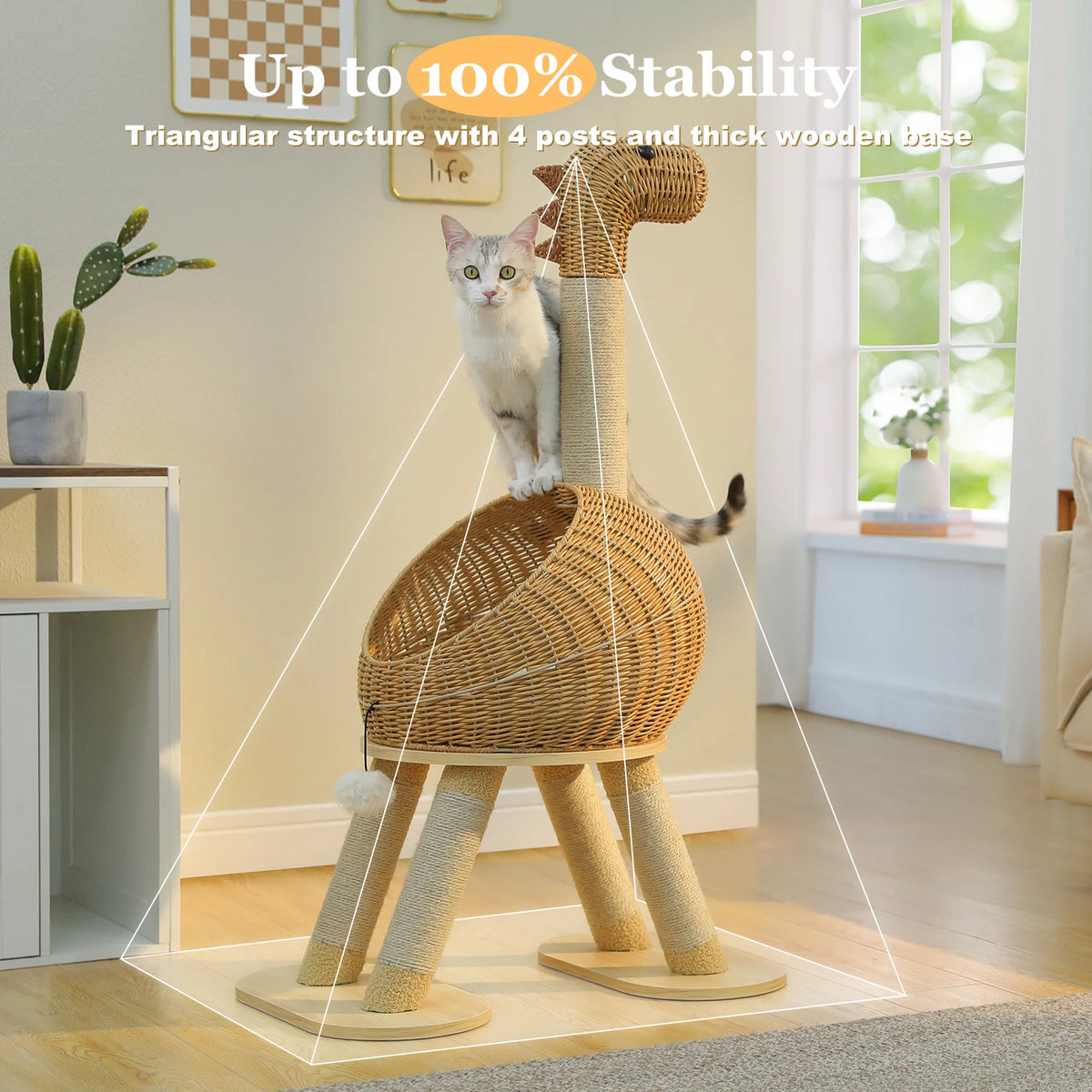 Dinosaur Cat Tree Tower Scratching Post for Cats
