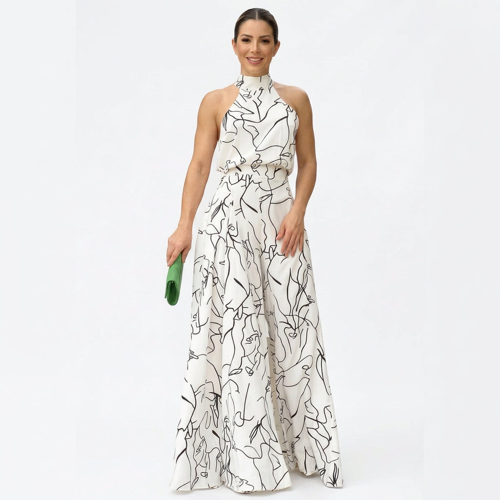 Women's Printed Sash-Tie Off-Shoulder Sleeveless Jumpsuit