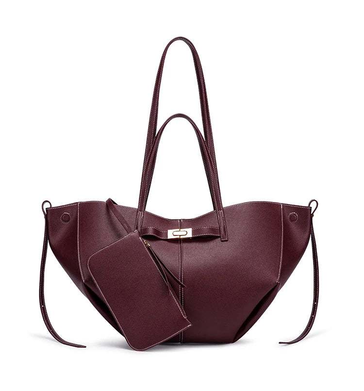 Women's Wing Large Capacity PU Leather Commuter Tote Bag