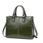 Women's Genuine Cowhide Leather Shoulder Tote Bag