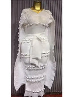 Women's Ruffle Pleated Slim Long Banquet Dress