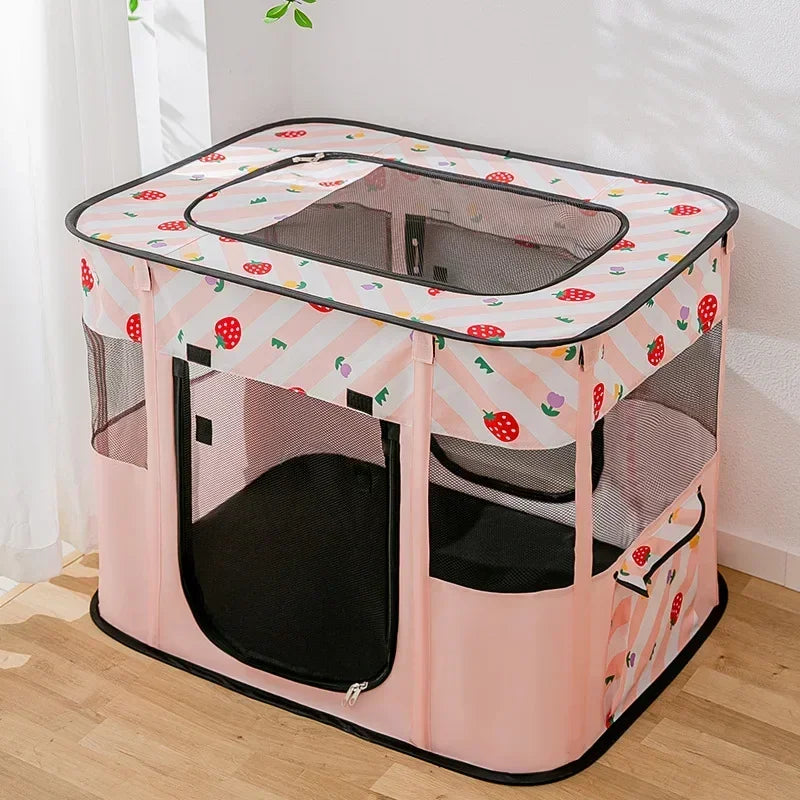 Folding Pet Delivery Room Tent Bed for Cats Dogs