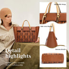 Women's Embossed Large Capacity Business Handbag