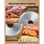 Electric Meat Slicer with 2 Stainless Steel Blades 200W