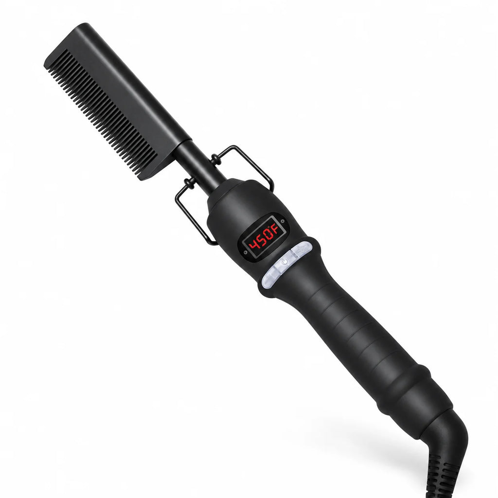 2-in-1 Wet & Dry Volumizing Curling Iron and Straightening Comb