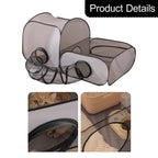 Foldable Cat Tunnel Play House with Breathable Mesh